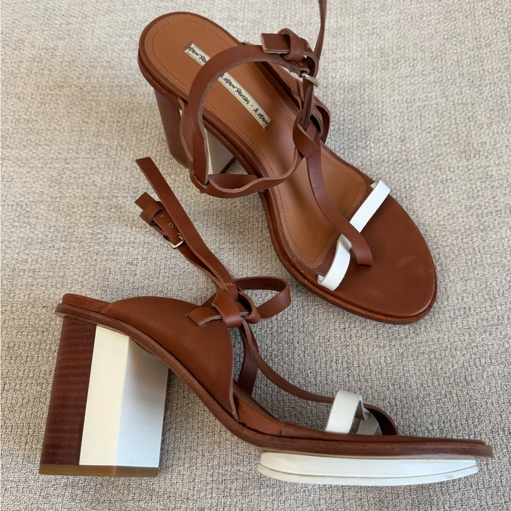 & Other Stories | EUR 39 US 9 | Leather Women's Block Heeled Strappy Sandals